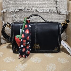 Steve Madden Crossbody Handbag with Strawberry Scarf